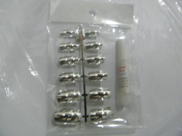 UNHAS POSTIÇAS PRATA + COLA